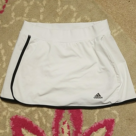 adidas Dresses & Skirts - Adidas White Black Tennis Skirt